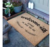 Artsy Mats - Welcome-ish Coir Doormat - Made from Tufted Coconut Fibre - Non-Slip Natural Rubber Backed Doormats Indoor - Heavy Duty, Decorative Outdoor Mats (90 x 60cm)