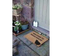 Artsy Mats Welcome to Maaa House Doormat - Regular 60x40cm in Black | Size: 40 cm x 60 cm Artsy Mats Black 40 cm x 60 cm