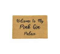 Artsy Mats Welcome To My Pink Palace Doormat in Black | Size: 40 cm x 60 cm Artsy Mats Black 40 cm x 60 cm
