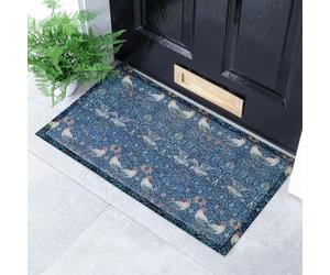 Artsy Mats William Morris Bird Pattern - Decorative Heavy Duty Doormats - Washable Dirt Trapper Non Slip Mats, 70x40cm