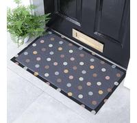 Artsy Mats - William Morris Black Polka Dots Pattern Indoor & Outdoor Doormat - Incredibly Durable & Weatherproof Doormat - Decorative Heavy Duty Doormats - Washable Non Slip Mat, (70x40cm)