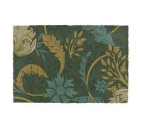 Artsy Mats William Morris Blue Coir Door Mat 90 x 60 cm - Tufted Natural Coconut Fibre Doormat | Heavy Duty Non Slip Outdoor Entrance Mat | Eco Friendly Dirt Trapping | Weather Resistant Welcome Mat
