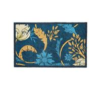 Artsy Mats - William Morris Blue Indoor Washable Doormat - Superior Absorption Non Slip Mat - Dirt Trapper Heavy Duty Floor Mat - Perfect for Hallway, Doorway, & Kitchen Mat, (80x50cm)