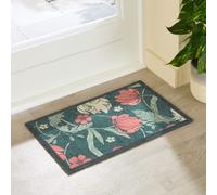 Artsy Mats William Morris Rose Indoor Washable Doormat 60x40cm in Green | Size: 40 cm x 60 cm Artsy Mats Green 40 cm x 60 cm