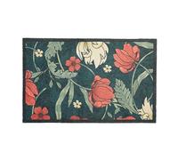 Artsy Mats - William Morris Rose Indoor Washable Doormat - Superior Absorption Non Slip Mat - Dirt Trapper Heavy Duty Floor Mat - Perfect for Hallway, Doorway, & Kitchen Mat, (80x50cm)