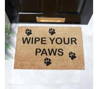 Artsy Mats - Wipe Your Paws Doormat - Features Tufted Coconut Fibre - Non-Slip Rubber Backed Doormats - Heavy Duty, Decorative OutDoormats, (60x40cm)