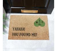 Artsy Mats - Yahaha Doormat - Made from Tufted Coconut Fibre - Non-Slip Natural Rubber Backed Door Mats Indoor - Heavy Duty, Decorative Outdoor Mats (60x40cm)