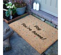 Artsy Mats Yay You're Home Doormat (90 x 60cm) in Brown | Size: 90 cm x 60 cm Artsy Mats Brown 90 cm x 60 cm