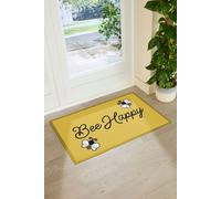 Artsy Mats Yellow Bee Happy Indoor Outdoor Doormat (90 x 60cm) | Size: 90 cm x 60 cm Artsy Mats Yellow 90 cm x 60 cm