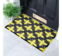 Artsy Mats Yellow Bee Pattern Indoor & Outdoor Doormat - 70x40cm | Size: 40 cm x 70 cm Artsy Mats Multicolor 40 cm x 70 cm