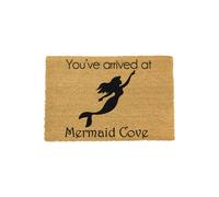 Artsy Mats You Have Arrived At Mermaid Cove Doormat in Light Brown | Size: 40 cm x 60 cm Artsy Mats Light Brown 40 cm x 60 cm