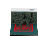 Artsy Pads,3D Lion Three-Dimensional Notepad Paper Carving(Grün)
