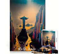 Artsy Rio De Janeiro 1000 Pieces Puzzles for Teenagers DownTime Game Smooth Connection Real Challenge Santa Surprise (50x75cm)