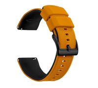 Artthurse 20mm 22mm Quick Release Silicone Watch Band Men Women Rubber Replacement Bands Soft Breathable Waterproof, Orange, black and black, 20mm, Casual