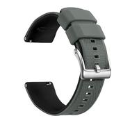 Artthurse Silicone Watch Bands Quick Release 18mm, 20mm, 22mm for Men and Women Replacement Rubber Watch Band Soft Breathable Waterproof Sport Watchbands Straps (Gray Black & Silver, 18mm)