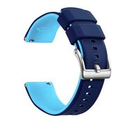 Artthurse Silicone Watch Bands Quick Release 18mm, 20mm, 22mm for Men and Women Replacement Rubber Watch Band Soft Breathable Waterproof Sport Watchbands Straps (Blue Sky Blue & Silver, 18mm)