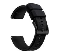 Artthurse Silicone Watch Bands Quick Release 18mm, 20mm, 22mm for Men and Women Replacement Rubber Watch Band Soft Breathable Waterproof Sport Watchbands Straps (Black & Black, 18mm)