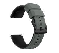 Artthurse Silicone Watch Bands Quick Release 18mm, 20mm, 22mm for Men and Women Replacement Rubber Watch Band Soft Breathable Waterproof Sport Watchbands Straps (Gray Black & Black, 22mm)