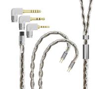 ARTTI Wave Headphone Upgrade Cable 8 Cores 144 Strands Silver-Plated Copper 7N OCC Earphone IEM Cable 2.5/3.5/4.4mm 3in1 Metal Plug (TRICOL, 2PIN Bend Plug)