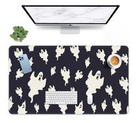 Arttown Halloween Ghost Spooky Large Gaming Mouse Pad Evil Horror Black Non-Slip Keyboard Desk Pad Keyboard Mouse Mat for Gamer,Office & Home,31.5 x 15.7 in
