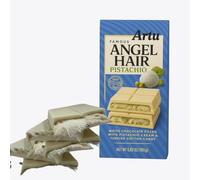 Artu Angel’s Hair Chocolate Bar 165g - Turkish-Style Dubai Chocolate with Pistachio Cream & Cotton Candy Centre - Luxury Gift Sweet Treat - (Pack of 1) (165g, White Chocolate)