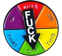 Arturbo Lucky Wheel Enamel Pin Rotatable Arrow Funny Pin Brooch Badge Cool Funny Lapel Pin for Bag Backpack Hat Gift Decoration, Metal, No Gemstone