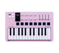 Arturia MiniLab 3-25 Key USB MIDI Keyboard Controller With 8 Multi-Color Drum Pads, 8 Knobs and Music Production Software Included, Rose Quartz