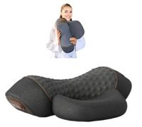 Artuvate FisioRest The 3-in-1 Neck Massager,Memory Foam Neck Pillow Set, Orthopedic Pillow, The Neck is Restored and Neck Pain is Eliminated (Dark Grey)