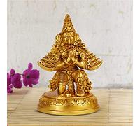 Artvarko Brass Garuda Idol Statue Vishnu's Vehicle Vahana Eagle for Temple Home Decor Vaastu Feng Shui Vastu Lucky Charm Gift Height 5.5 Inch