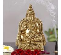 ARTVARKO Brass Idol Lord Kuber Sitting Statue | Murti for Pooja Room, Meditation, Prayer, Business Murti for Prosperity Money Home Décor Locker Safe Tijori