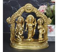 ARTVARKO Brass Ram Sita Laxman Hanuman Statue Sculpture Ram Darbar Idol Murti Height 7 Inches
