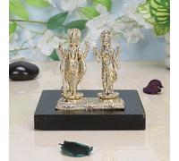 ARTVARKO Brass Vishnu Laxmi Murti Lord Bhagwan Vishnu Narayan Lakshmi Goddess Laxmi Statue Idol Murti 2.75 Inch