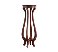 Artware Holder American Country Carving Craft Display Base, Living Room Corner Wood Decorative Plant Stand Home Decor