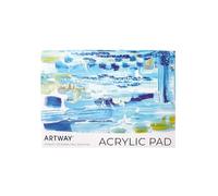 Artway A4 Acrylic Pad, 20 Sheets, 400gsm, Pre-Primed Canvas-Feel Paper