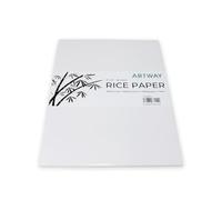 Artway Chinese Sumi Rice Paper Pad - 48 Sheets - 9" x 12" - 35gsm, White