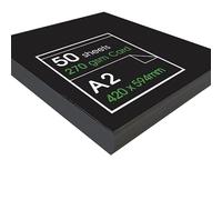 Artway Enviro - Recycled A2 Black Card - Ideal for Presentation, Display, Mounting Drawing and Illustration - 270gsm - A2 (50 Sheets)