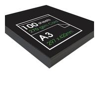 Artway Enviro A3 Black Card, 270gsm, 100 Loose Sheets, Recycled | Deep Black Card, Ideal for Tonal Drawing, Illustration, Mounting & Display