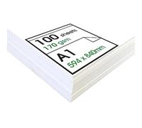 Artway Enviro - Recycled A1 Cartridge Paper for Drawing - Ideal for Dry Art Applications - 170gsm - A1 (100 Sheets), White