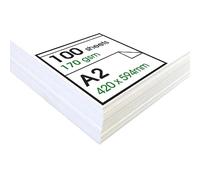 Artway Enviro - Recycled A2 Cartridge Paper for Drawing - Ideal for Dry Art Applications - 170gsm - A2 (100 Sheets), White