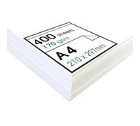 Artway Enviro - Recycled A4 Cartridge Paper for Drawing - Ideal for Dry Art Applications - 170gsm - A4 (400 Sheets), White