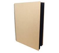 Artway Enviro - Spiral Bound A3 Black Card Sketchbook - Portrait - 60 Sides/30 Pages of Recycled 270gsm Black Card - 100% Recycled Sketchbook / Scrapbook