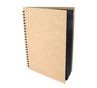 Artway Enviro - Spiral Bound A4 Black Card Sketchbook - Portrait - 60 Sides/30 Pages of Recycled 270gsm Black Card - 100% Recycled Sketchbook / Scrapbook