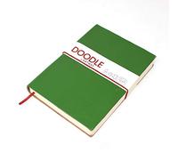 Artway Indigo Doodle - Avocado Green Leather Sketchbook/Notebook - 175mm x 125mm - 164 Sides/82 Pages of 150gsm Cartridge Paper