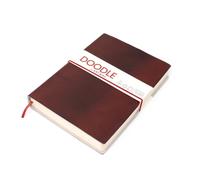 Artway Indigo Doodle - Chestnut Brown Leather Sketchbook/Notebook - 175mm x 125mm - 164 Sides/82 Pages of 150gsm Cartridge Paper