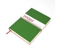 Artway Indigo Doodle - Avocado Green Leather Sketchbook/Notebook - 175mm x 125mm - 164 Sides/82 Pages of 150gsm Cartridge Paper