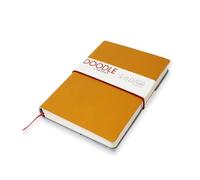 Artway Indigo Doodle - Mustard Yellow Leather Sketchbook/Notebook - 175mm x 125mm - 164 Sides/82 Pages of 150gsm Cartridge Paper