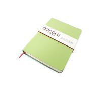 Artway Indigo Doodle - Pistachio Green Leather Sketchbook/Notebook - 175mm x 125mm - 164 Sides/82 Pages of 150gsm Cartridge Paper