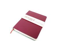 Artway Indigo Doodle - Plum Red Leather Sketchbook/Notebook - 175mm x 125mm - 164 Sides/82 Pages of 150gsm Cartridge Paper