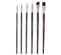 Artway Long Handle Premium Artist Paintbrush Set (6pc mixed)