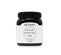 Artway Premium Block Printing Ink - 250ml - Black - Ideal for Relief, Block and Lino Printmaking